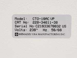 Thumbnail image of Shimadzu HPLC System w/ LC-10AD Pump, SPD-10A UV Detector, CTO-10AC Oven & DGU-1