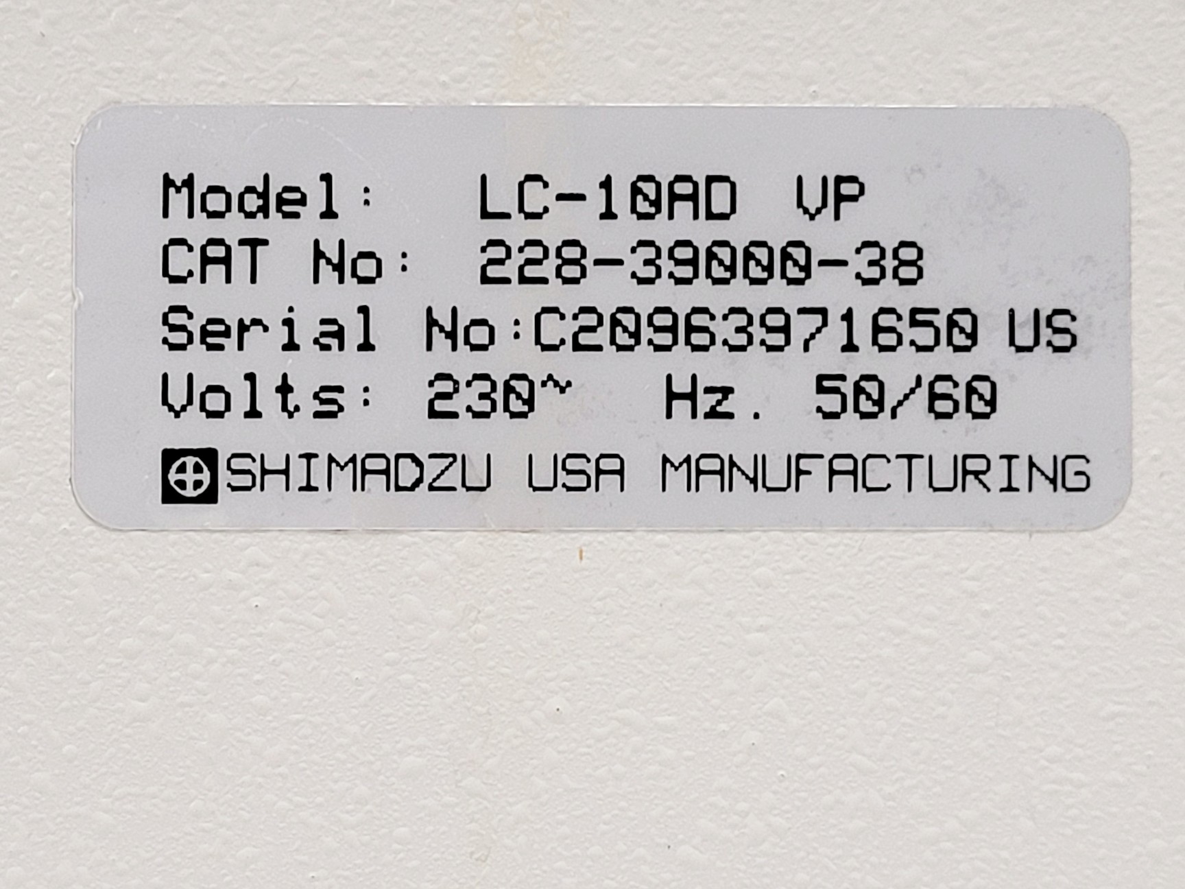Image of Shimadzu HPLC System w/ LC-10AD Pump, SPD-10A UV Detector, CTO-10AC Oven & DGU-1