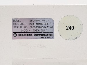 Thumbnail image of Shimadzu HPLC System w/ LC-10AD Pump, SPD-10A UV Detector, CTO-10AC Oven & DGU-1