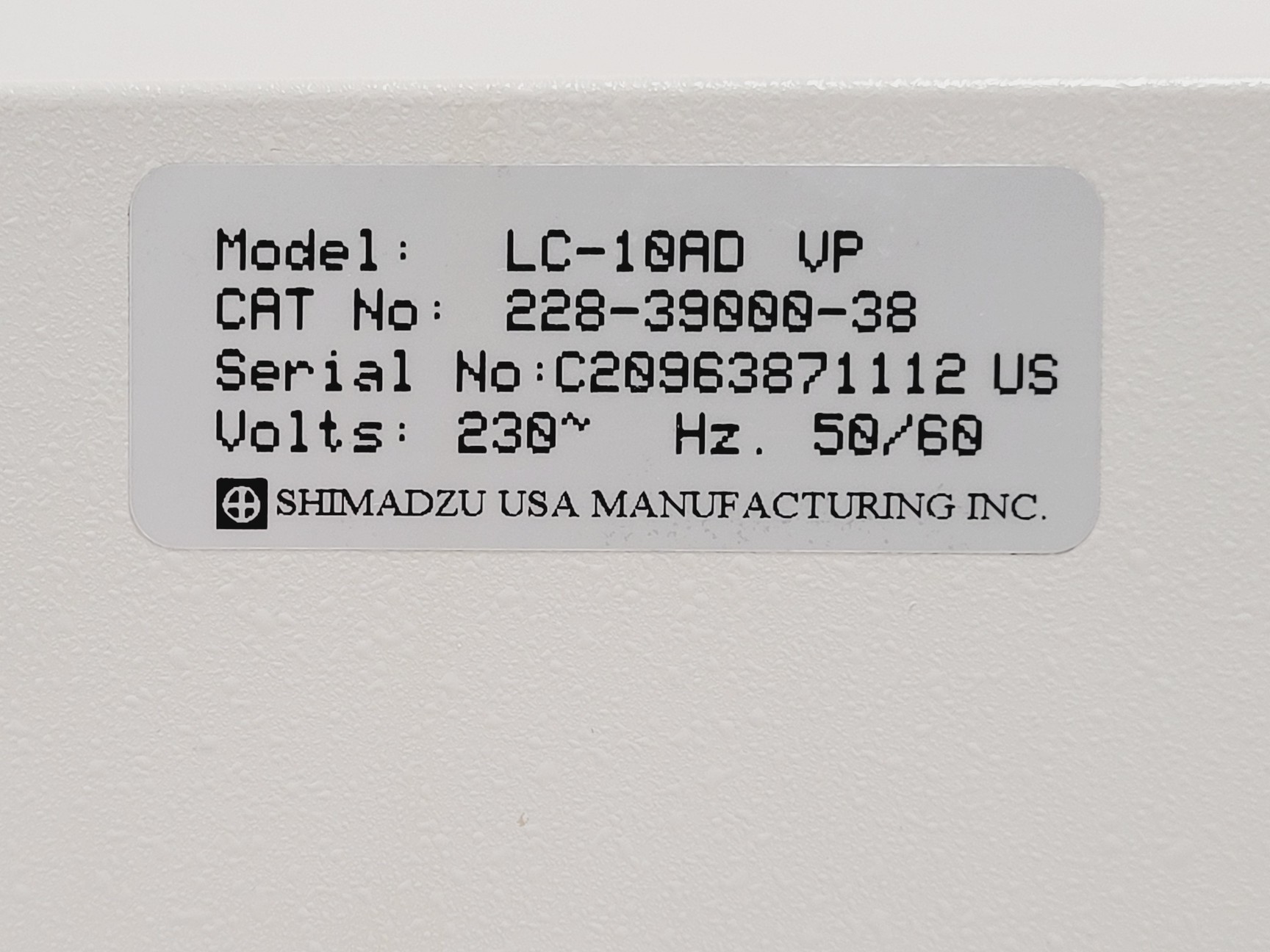 Image of Shimadzu HPLC System w/ LC-10AD Pump, SPD-10A UV Detector, CTO-10AC Oven & DGU-1