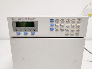 Thumbnail image of Shimadzu HPLC System w/ LC-10AD Pump, SPD-10A UV Detector, CTO-10AC Oven & DGU-1