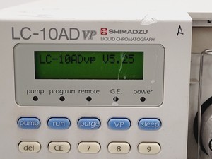 Thumbnail image of Shimadzu HPLC System w/ LC-10AD Pump, SPD-10A UV Detector, CTO-10AC Oven & DGU-1