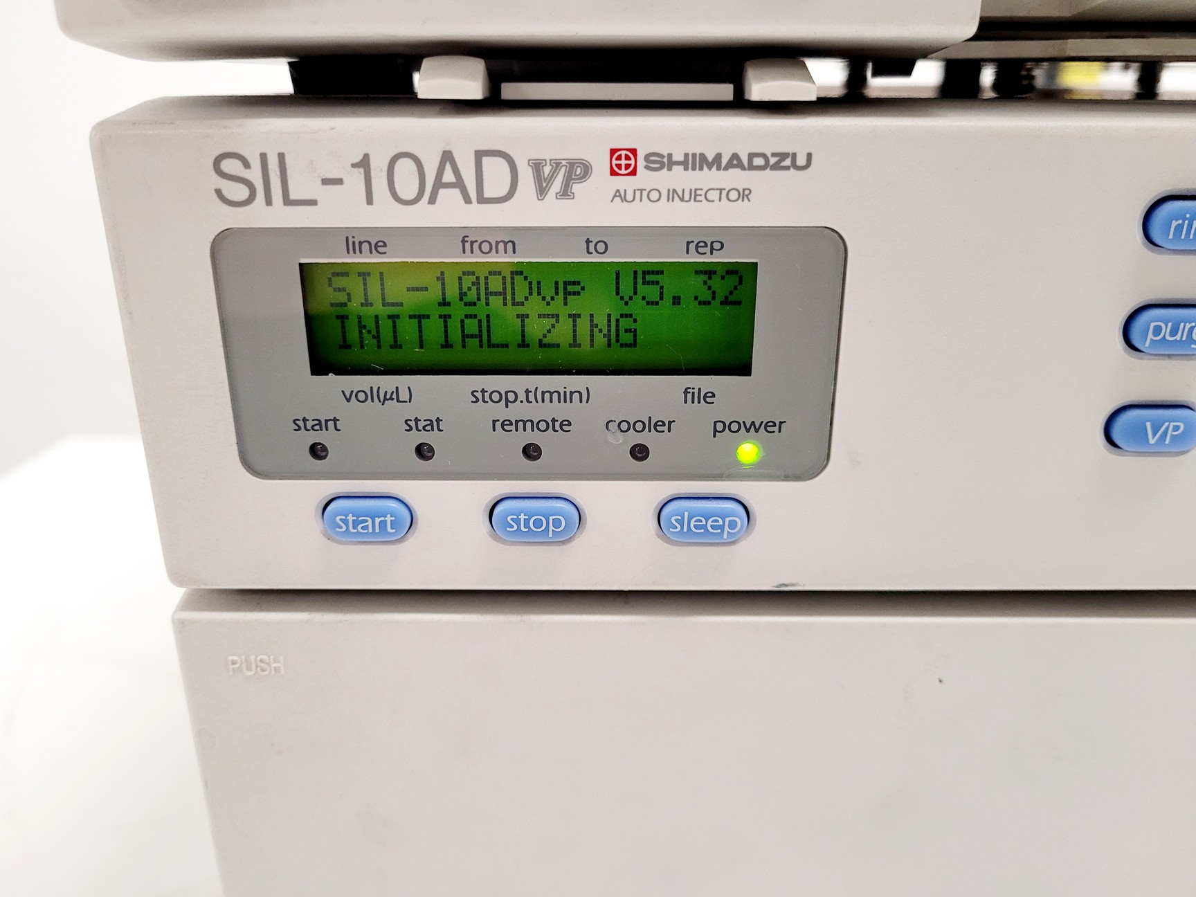 Image of Shimadzu HPLC System w/ LC-10AD Pump, SPD-10A UV Detector, CTO-10AC Oven & DGU-1