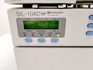 Thumbnail image of Shimadzu HPLC System w/ LC-10AD Pump, SPD-10A UV Detector, CTO-10AC Oven & DGU-1