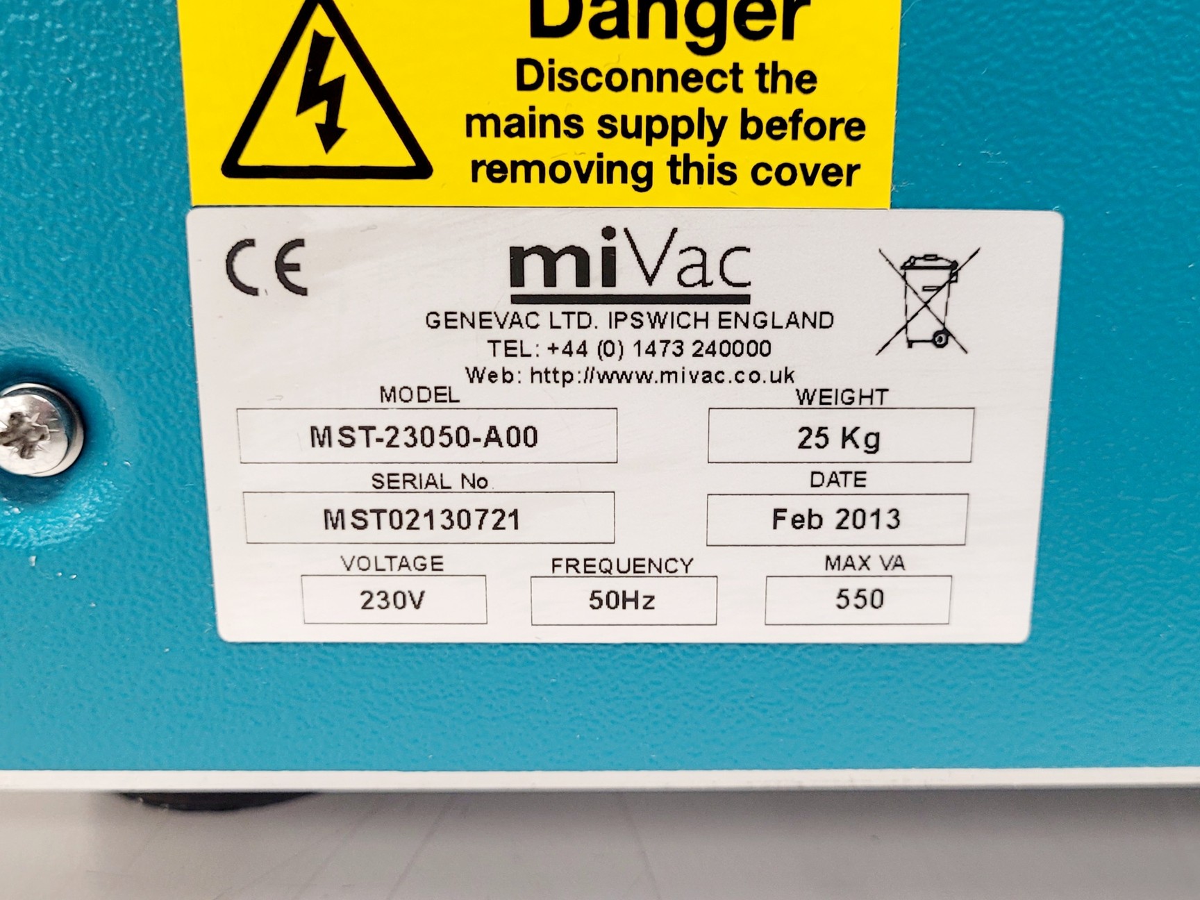 Image of GeneVac miVac Quattro Concentrator & Pump System QUC, MST, DUP Lab