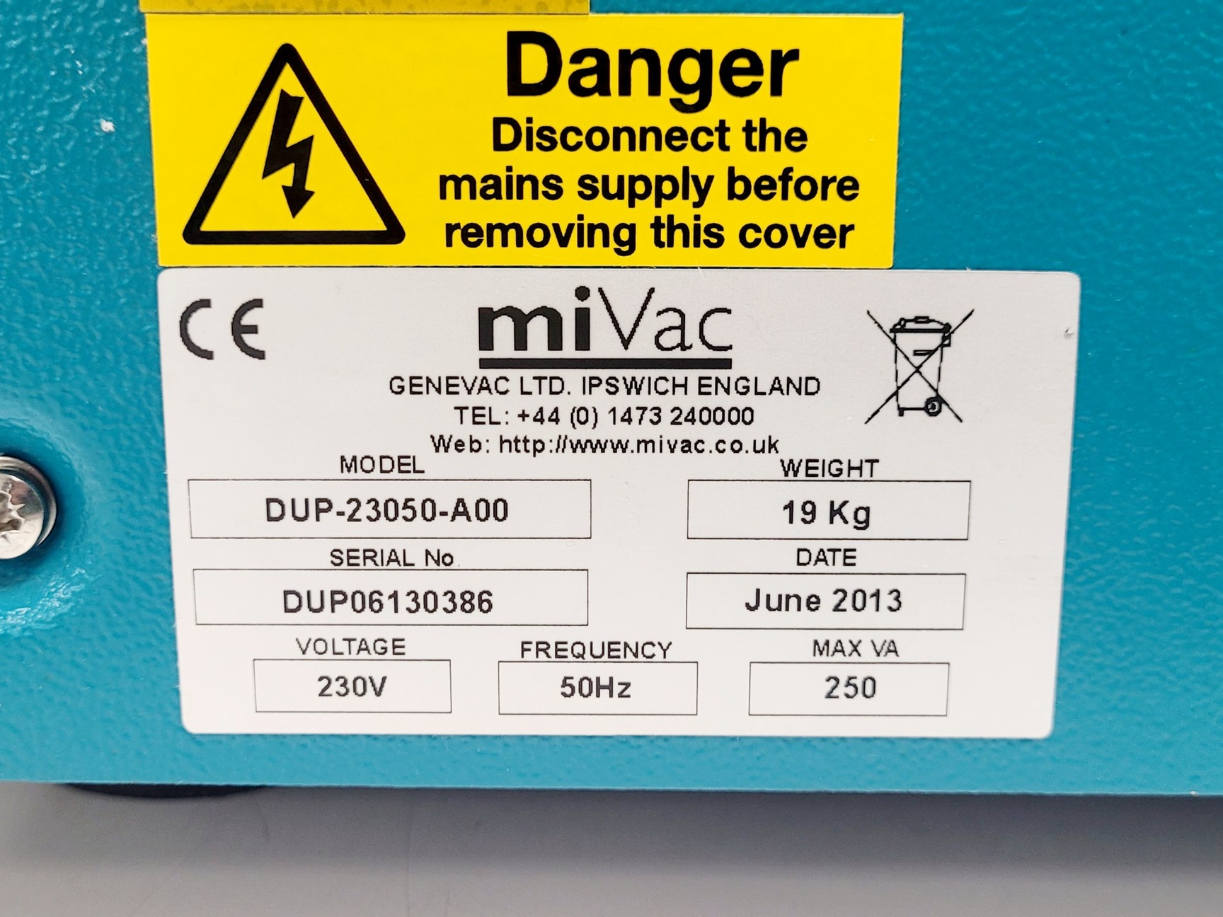 Image of GeneVac miVac Quattro Concentrator & Pump System QUC, MST, DUP Lab