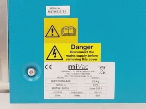 Thumbnail image of GeneVac miVac Duo Concentrator & & Pump System
