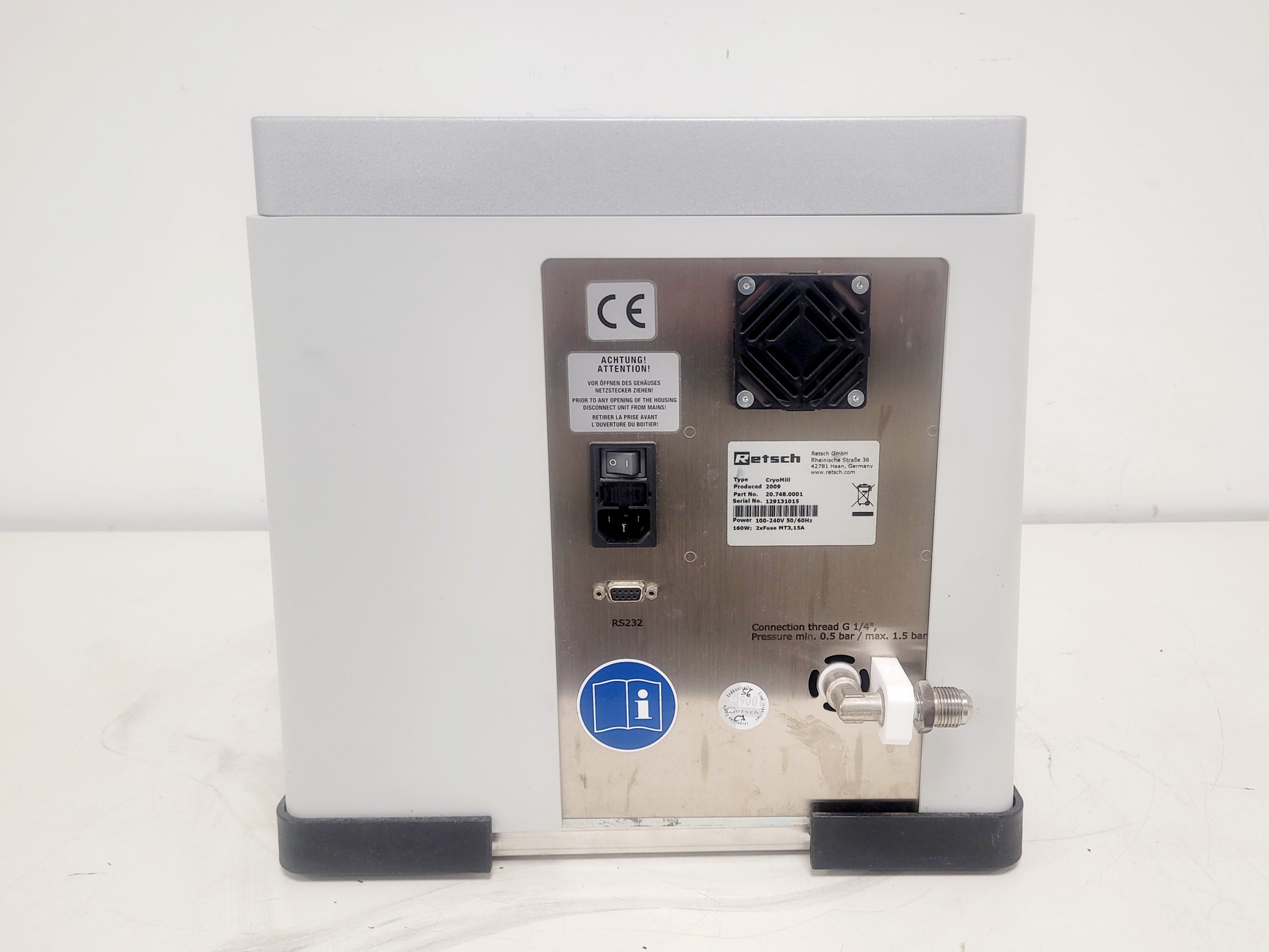 Image of Retsch CryoMill Cryogenic Grinder w/ Air Liquide TR11 Dewar Lab