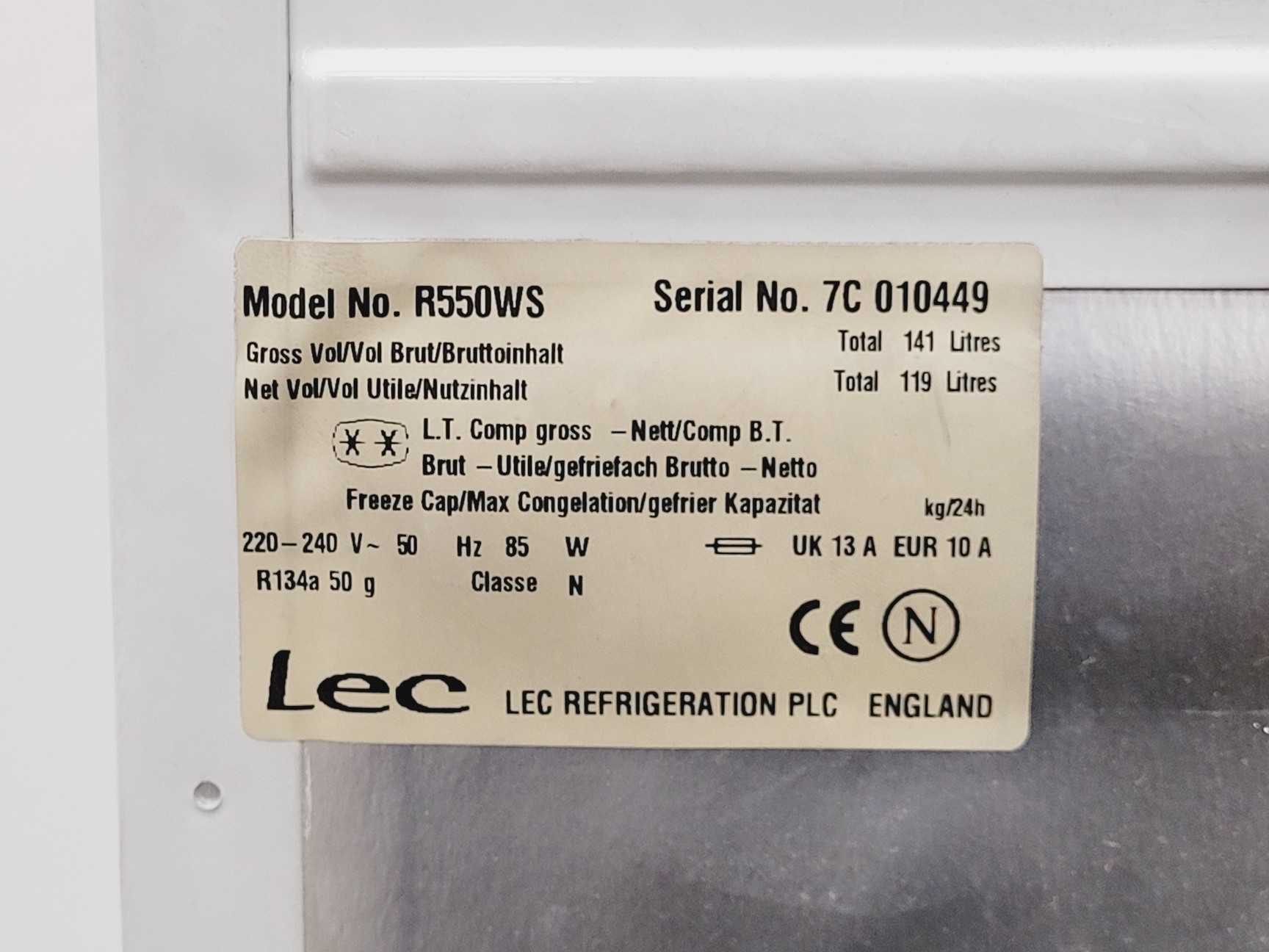 Image of Lec R550WS Fridge