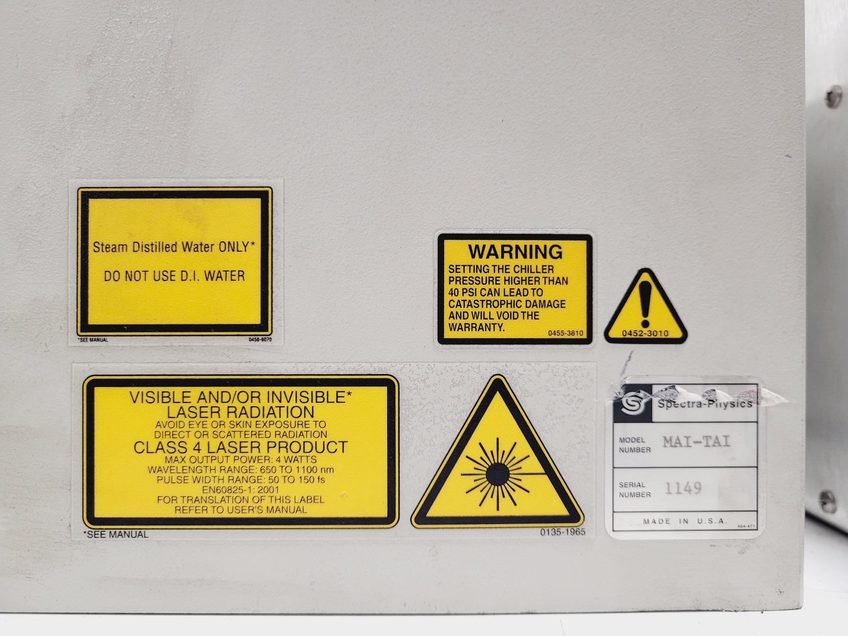 Image of Spectra-Physics MAI-TAI HP 1020 Laser System w/ Chiller & Power Supply