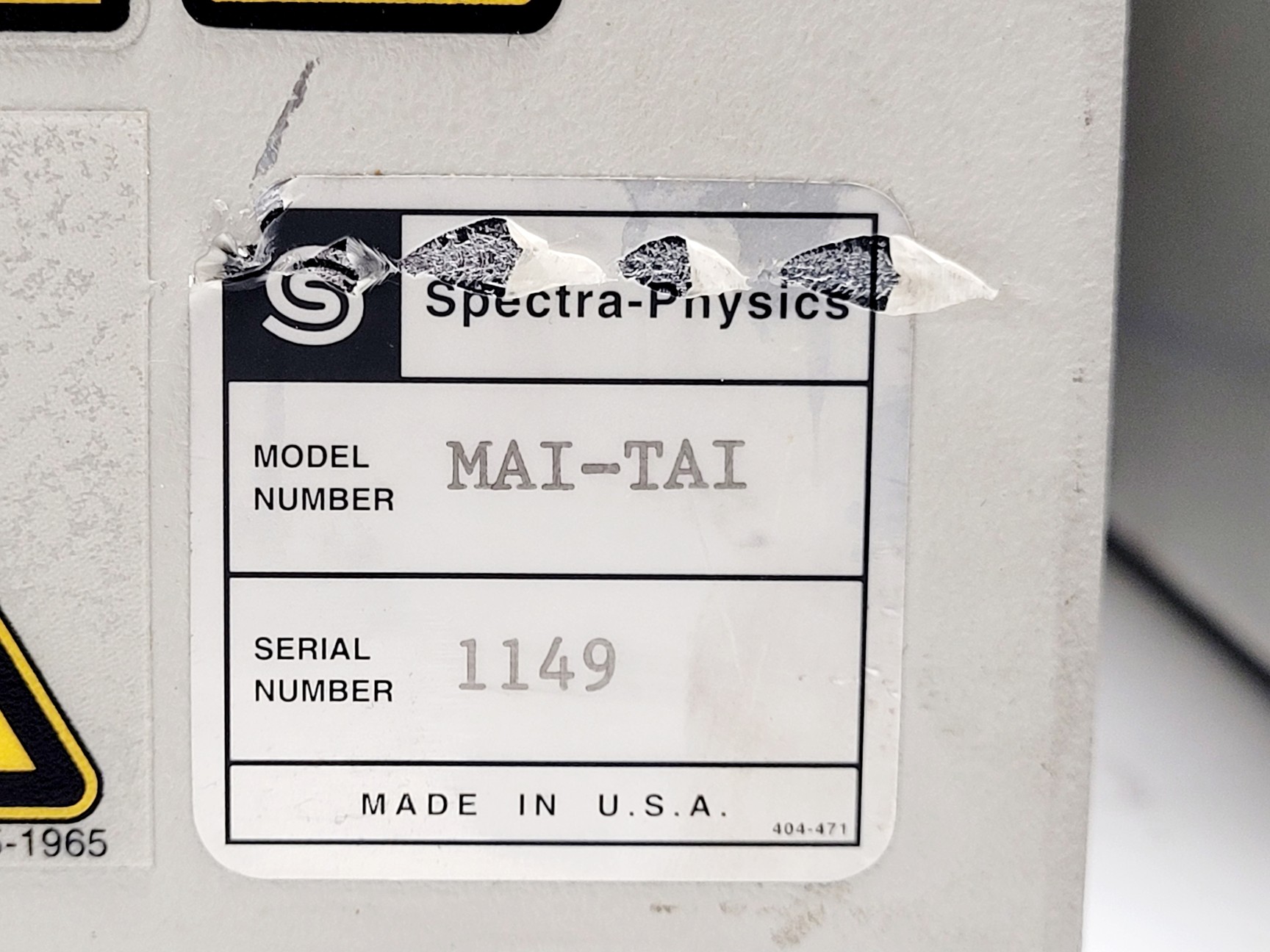 Image of Spectra-Physics MAI-TAI HP 1020 Laser System w/ Chiller & Power Supply