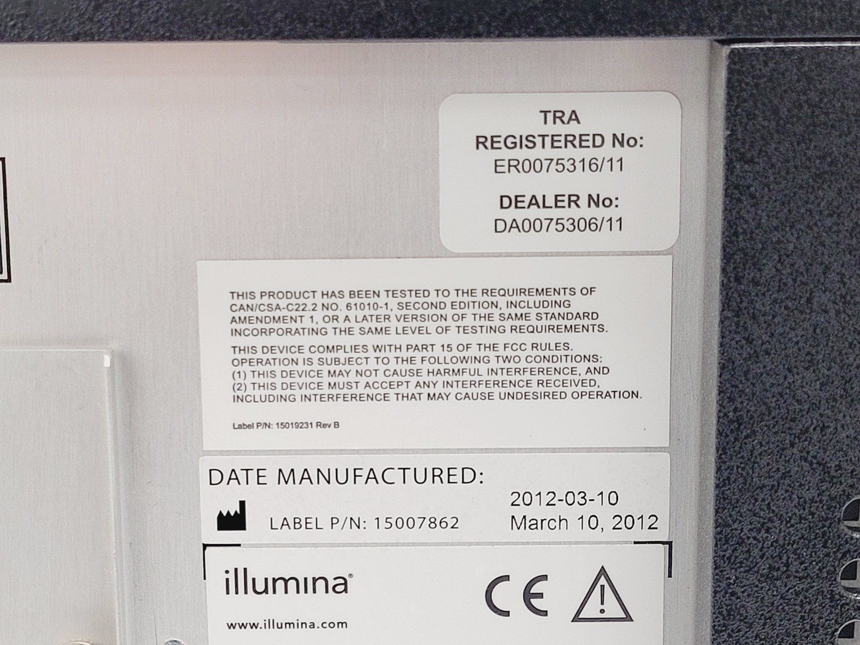 Image of Illumina MiSeq Benchtop Gene Sequencing System Lab