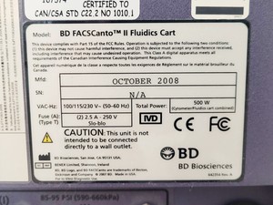 Thumbnail image of BD FACSCanto II Flow Cytometer w/ Fluidics Cart Lab