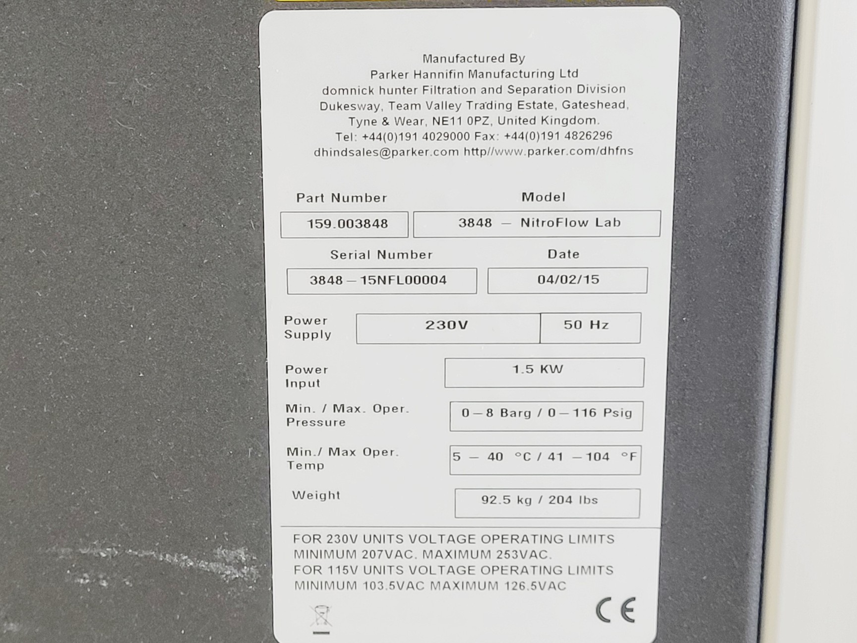 Image of Parker Balston 3848 NitroFlow Lab Nitrogen Gas Generator