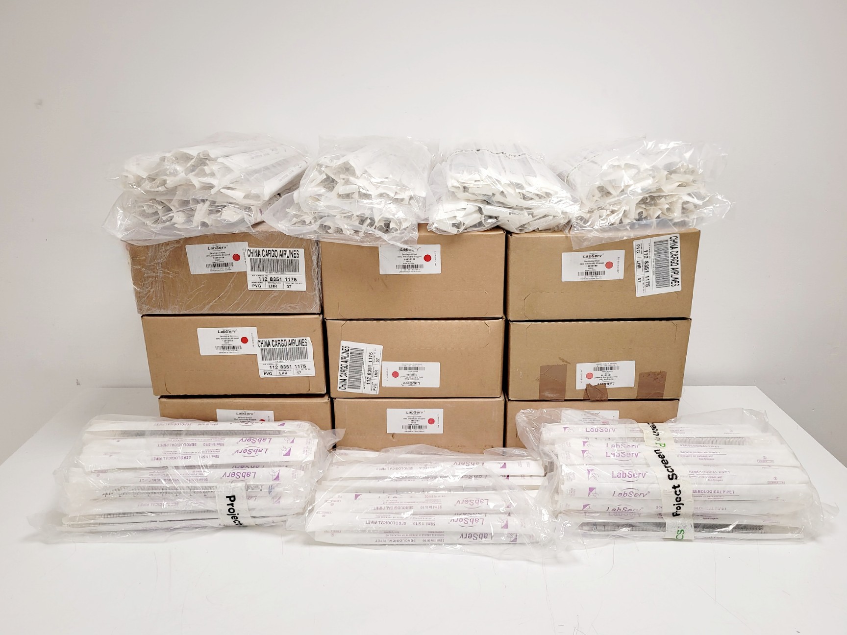 Image of Job Lot of 1,225 x 50mL LabServ Serological Pipettes