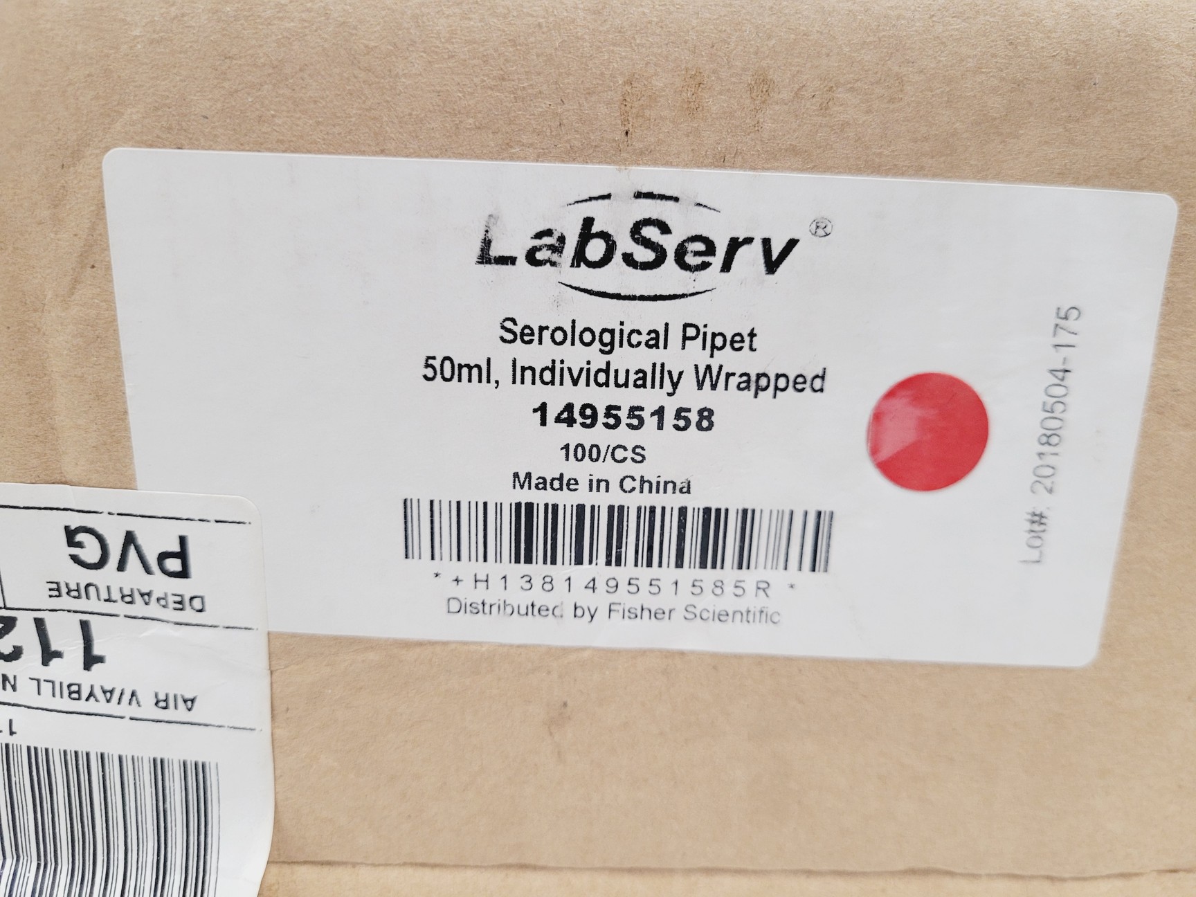 Image of Job Lot of 1,225 x 50mL LabServ Serological Pipettes