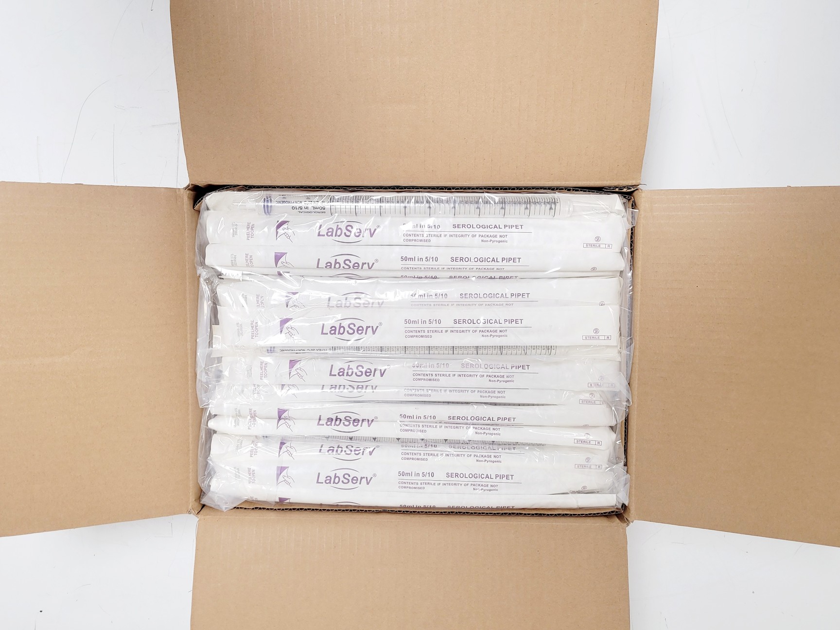 Image of Job Lot of 1,225 x 50mL LabServ Serological Pipettes