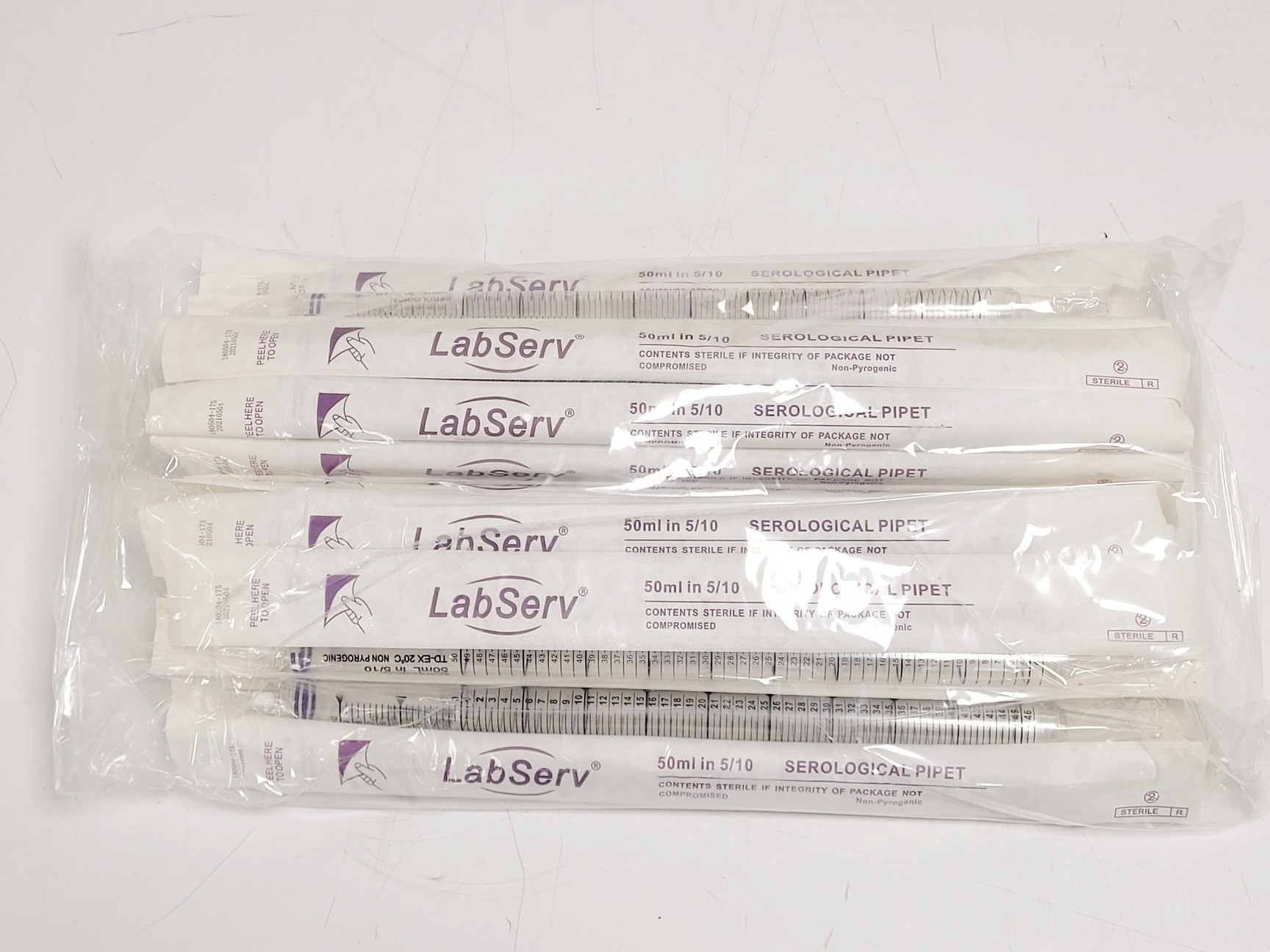 Image of Job Lot of 1,225 x 50mL LabServ Serological Pipettes