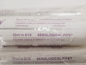 Thumbnail image of Job Lot of 1,225 x 50mL LabServ Serological Pipettes