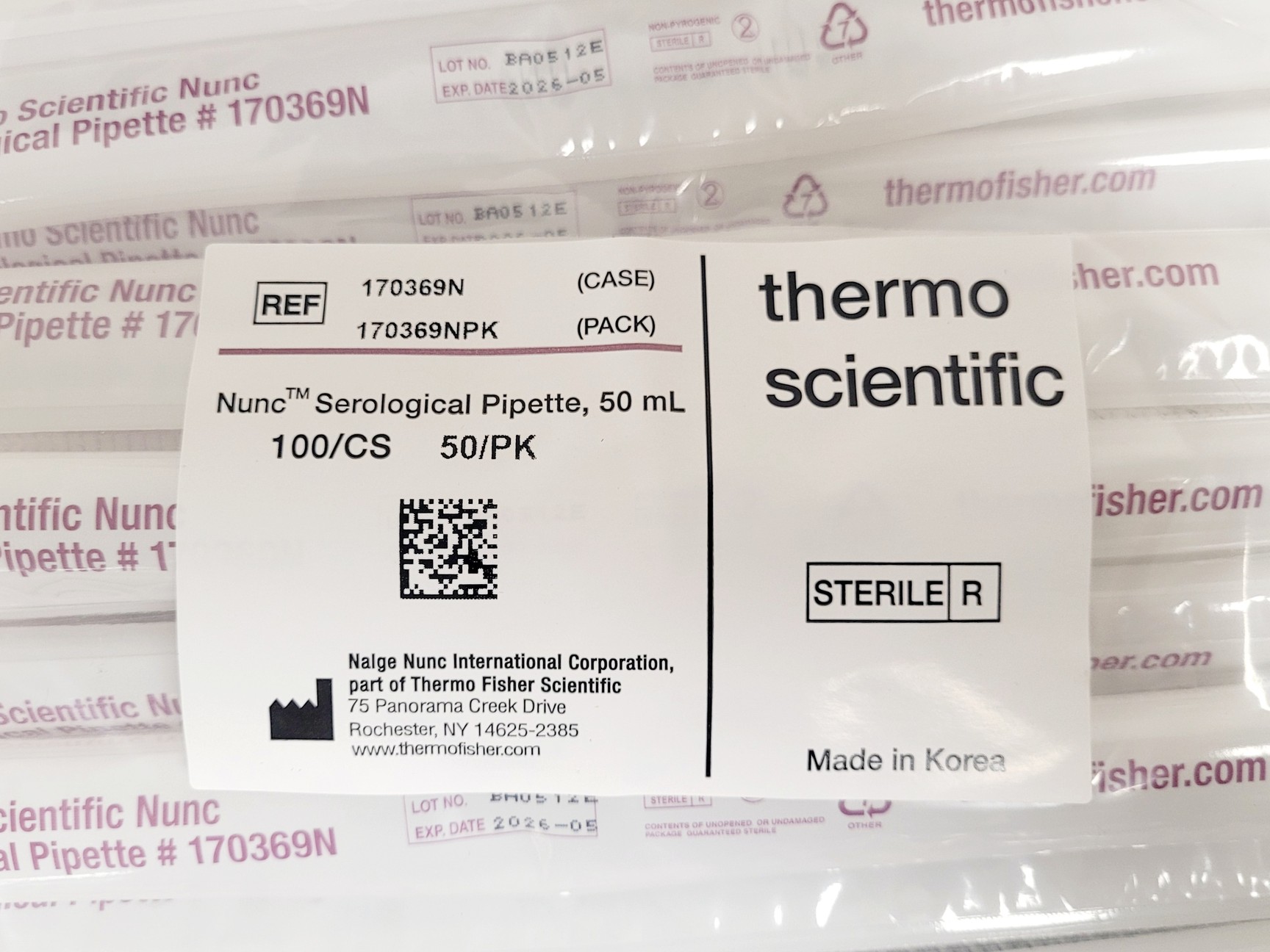 Image of Job Lot of 950 x 50mL Thermo Scientific Serological Pipettes