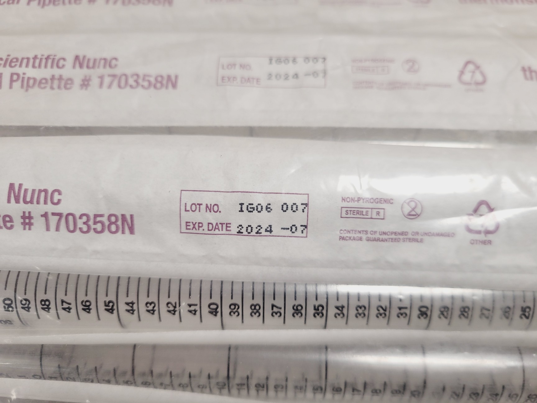 Image of Job Lot of 950 x 50mL Thermo Scientific Serological Pipettes