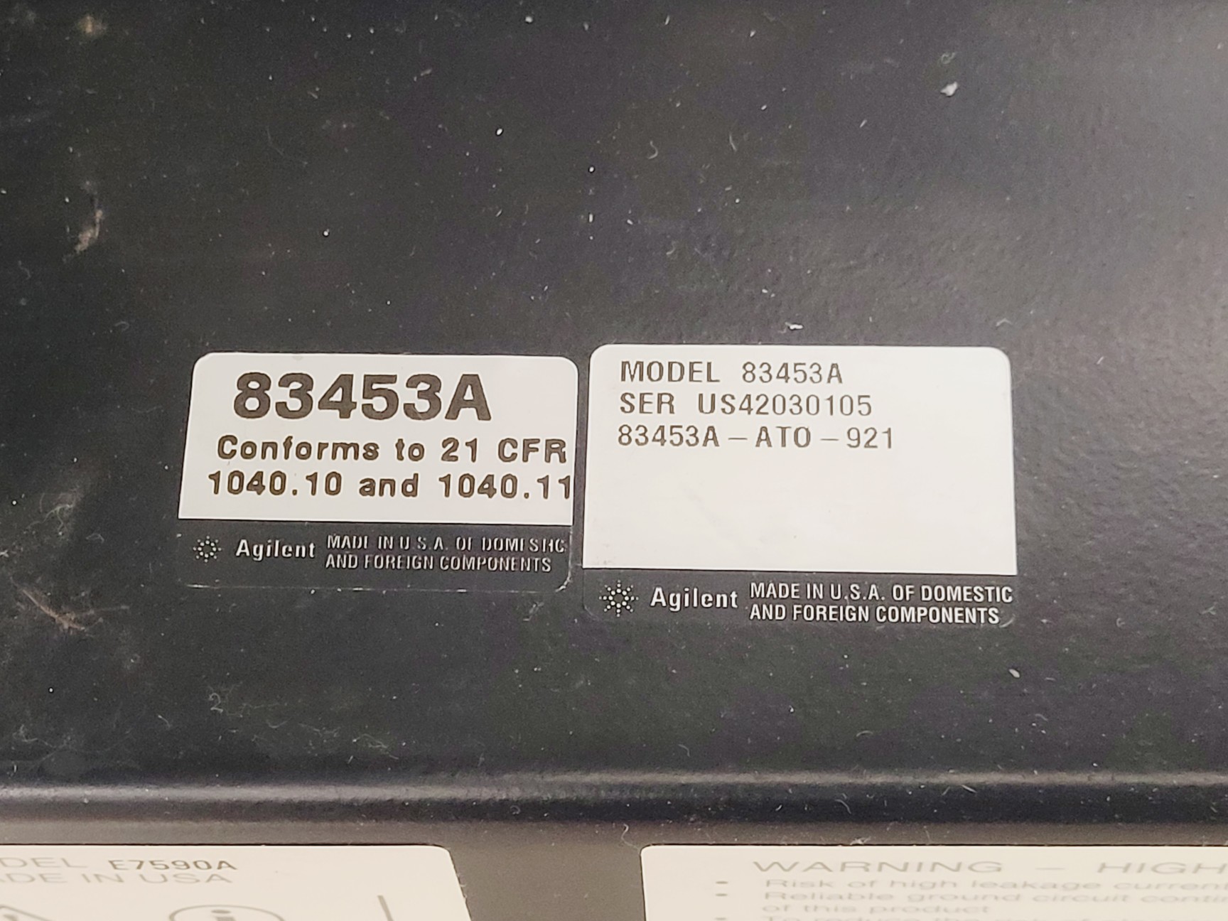 Image of Agilent 83453A High-Resolution Spectrometer System Lab