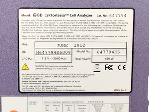 Thumbnail image of Becton Dickinson LSRFortessa Cell Analyser SORP Special Order Research Product