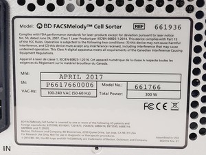 Thumbnail image of BD FACSMelody Benchtop Flow Cytometer Cell Sorter 