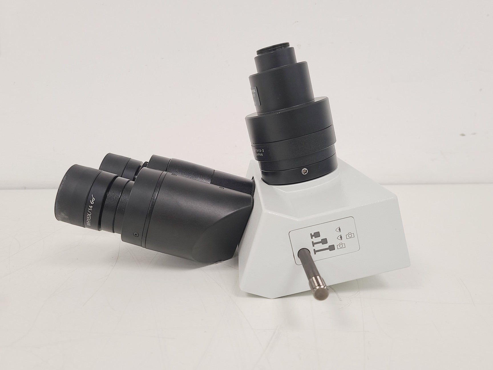 Image of Olympus U-TR30-2 Trinocular Camera Port Microscope Head w/ U-TV1X-2 & U-CMAD3