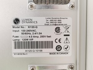 Thumbnail image of X-Cite 120 w/ Exfo Light Pipe & X-Cite Lumen Dynamics 810-00032X X-Cite Adapter