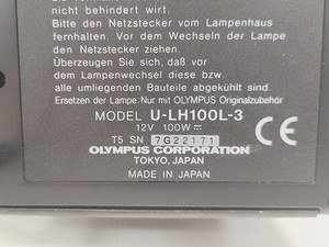 Thumbnail image of Olympus BX61TRF Inverted Microscope Body with U-LH100L-3 Lamp 