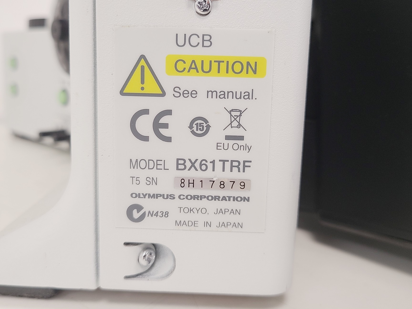 Image of Olympus BX61TRF Inverted Microscope Body with U-LH100L-3 Lamp 