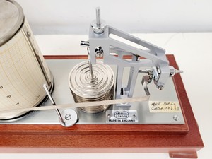 Thumbnail image of Casella London Antique Barograph in Polished Mahogany Case w/ 3 x Chart Papers