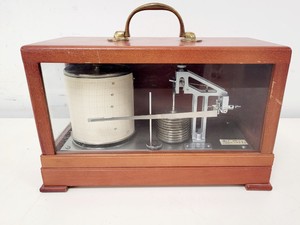 Thumbnail image of Casella London Antique Barograph in Polished Mahogany Case w/ 3 x Chart Papers