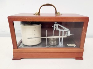 Thumbnail image of Casella London Antique Barograph in Polished Mahogany Case w/ 3 x Chart Papers