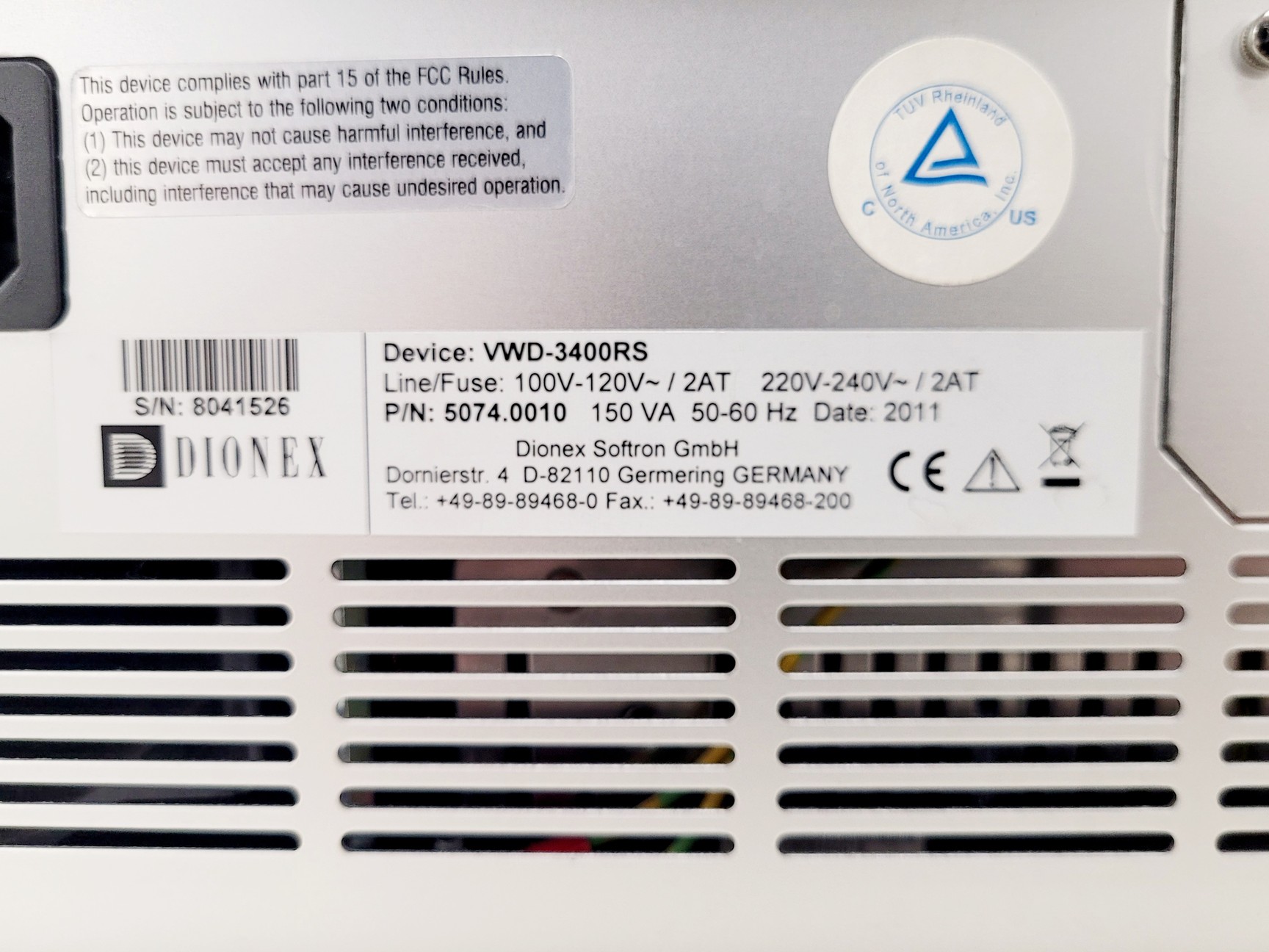 Image of Dionex LC System w/ SRD-3200, HPG-3200RS, TCC-3000RS, VWD-3400RS & WPS-3000TRS