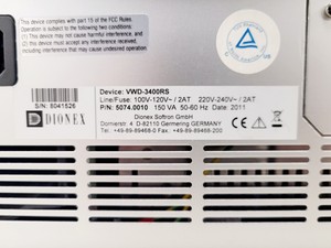 Thumbnail image of Dionex LC System w/ SRD-3200, HPG-3200RS, TCC-3000RS, VWD-3400RS & WPS-3000TRS