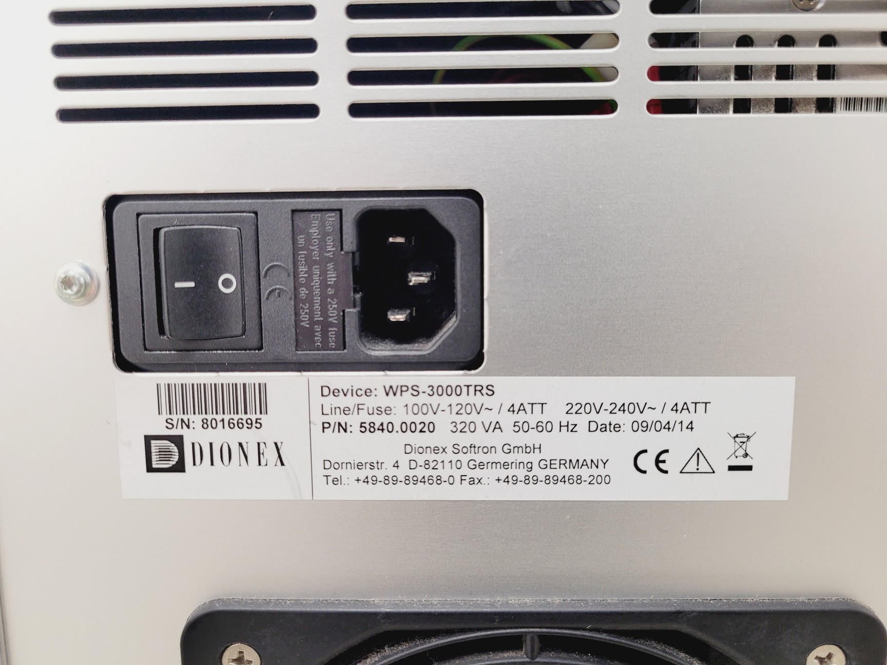 Image of Dionex LC System w/ SRD-3200, HPG-3200RS, TCC-3000RS, VWD-3400RS & WPS-3000TRS