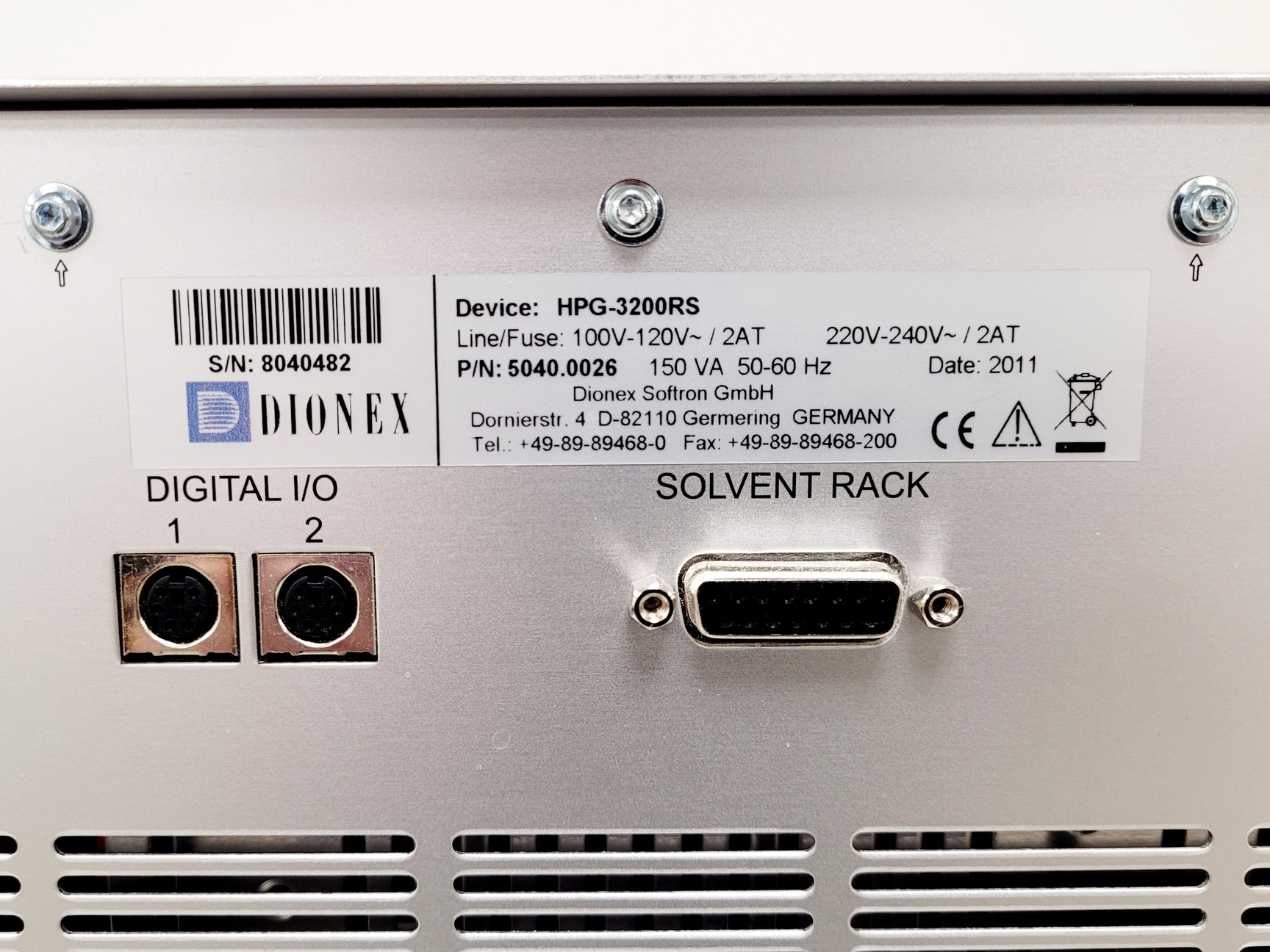 Image of Dionex LC System w/ SRD-3200, HPG-3200RS, TCC-3000RS, VWD-3400RS & WPS-3000TRS