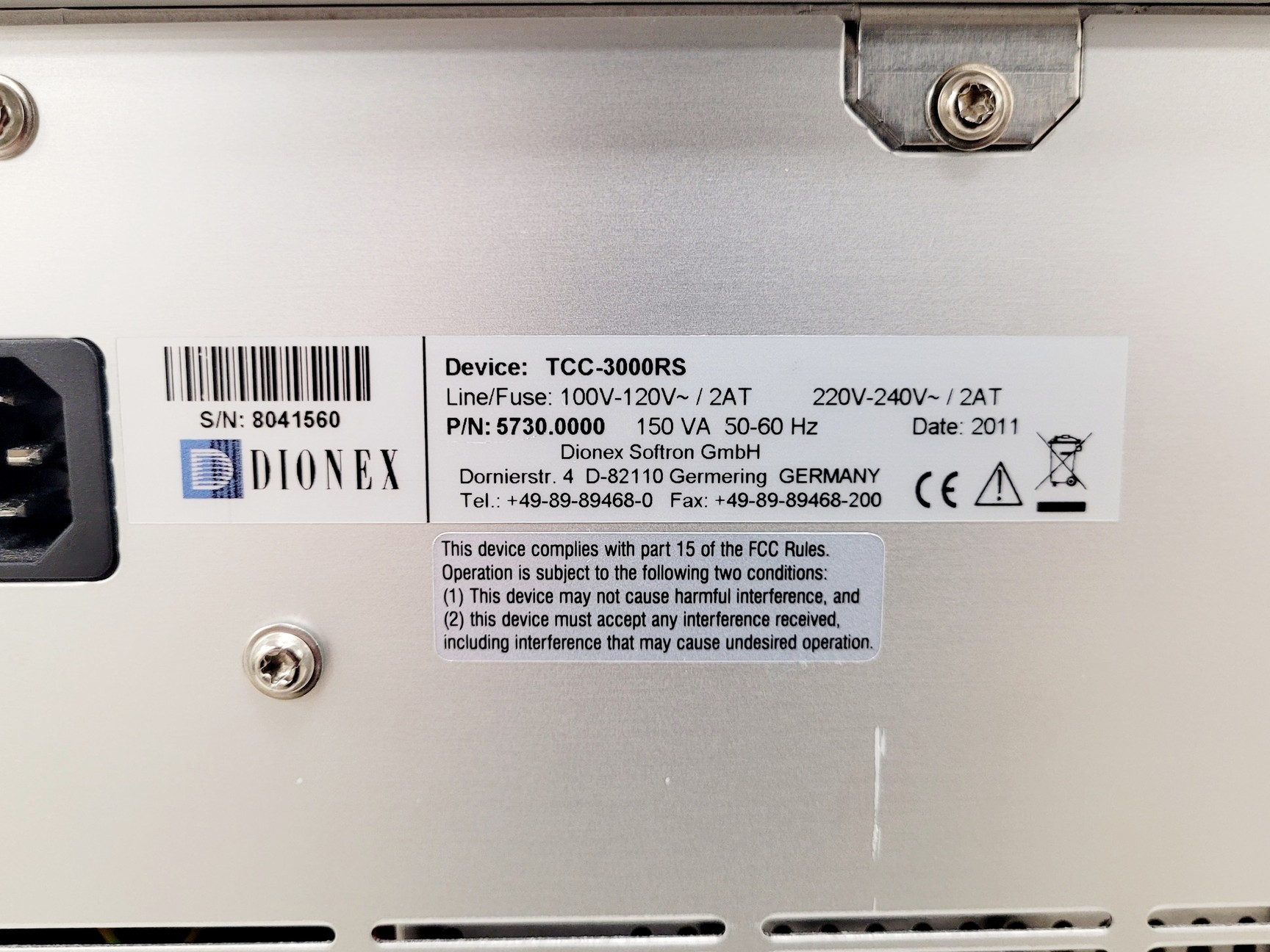 Image of Dionex LC System w/ SRD-3200, HPG-3200RS, TCC-3000RS, VWD-3400RS & WPS-3000TRS