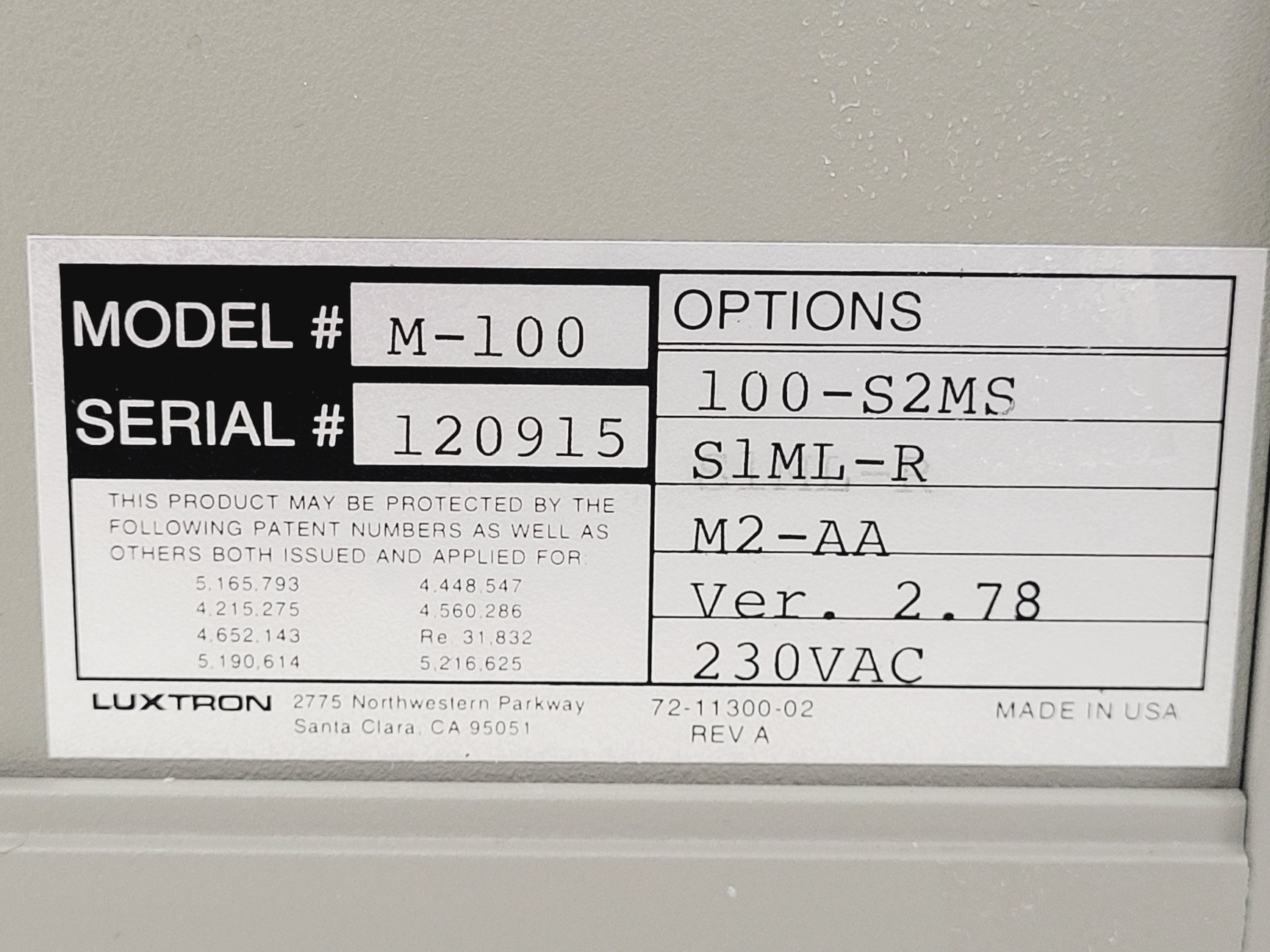 Image of Luxtron 100C M-100 Optical Fibre Temperature Control System