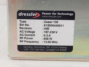 Thumbnail image of Dressler Cesar 136 RF Power Generator
