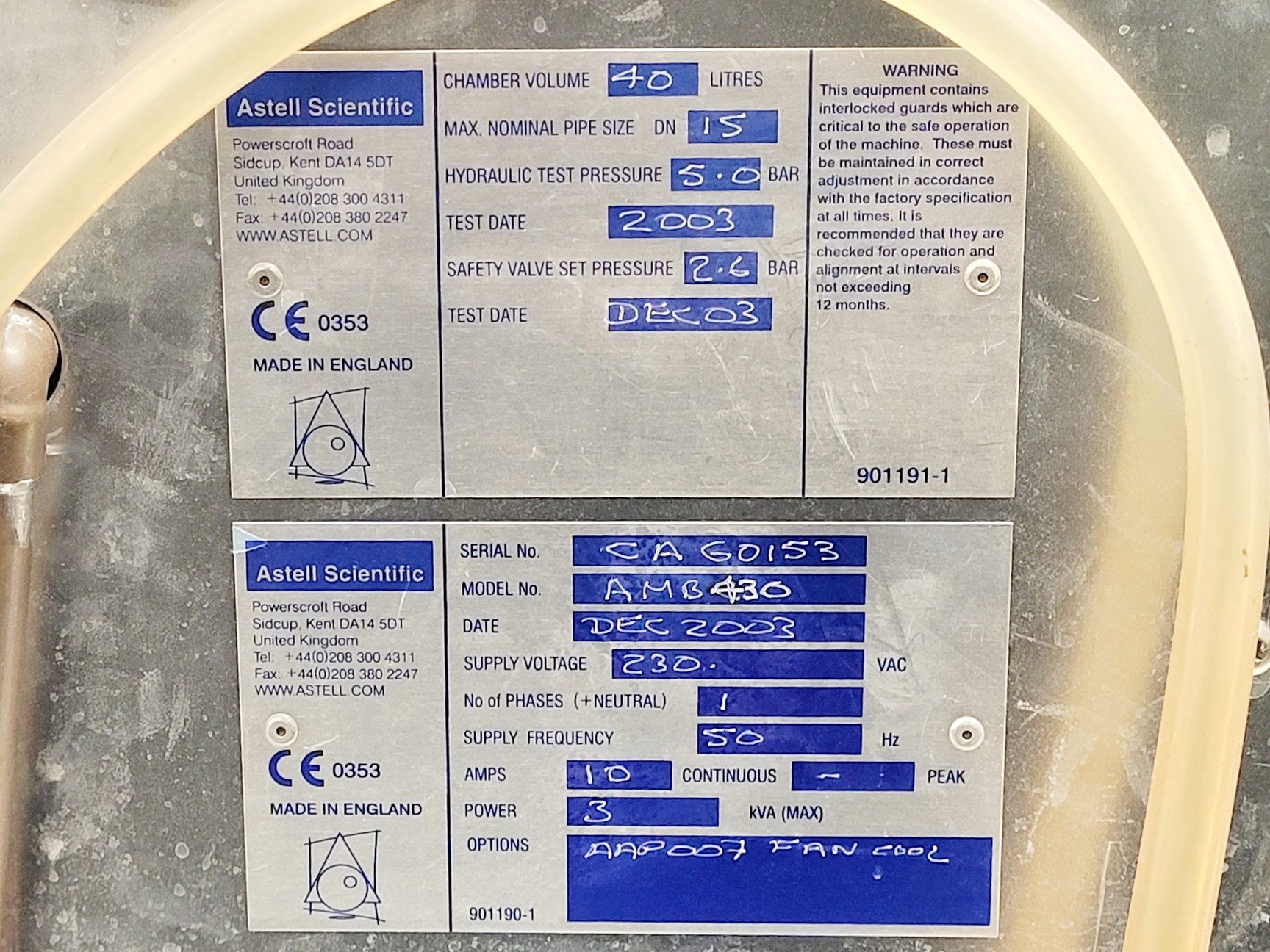 Image of Astell AMB430 Autoclave