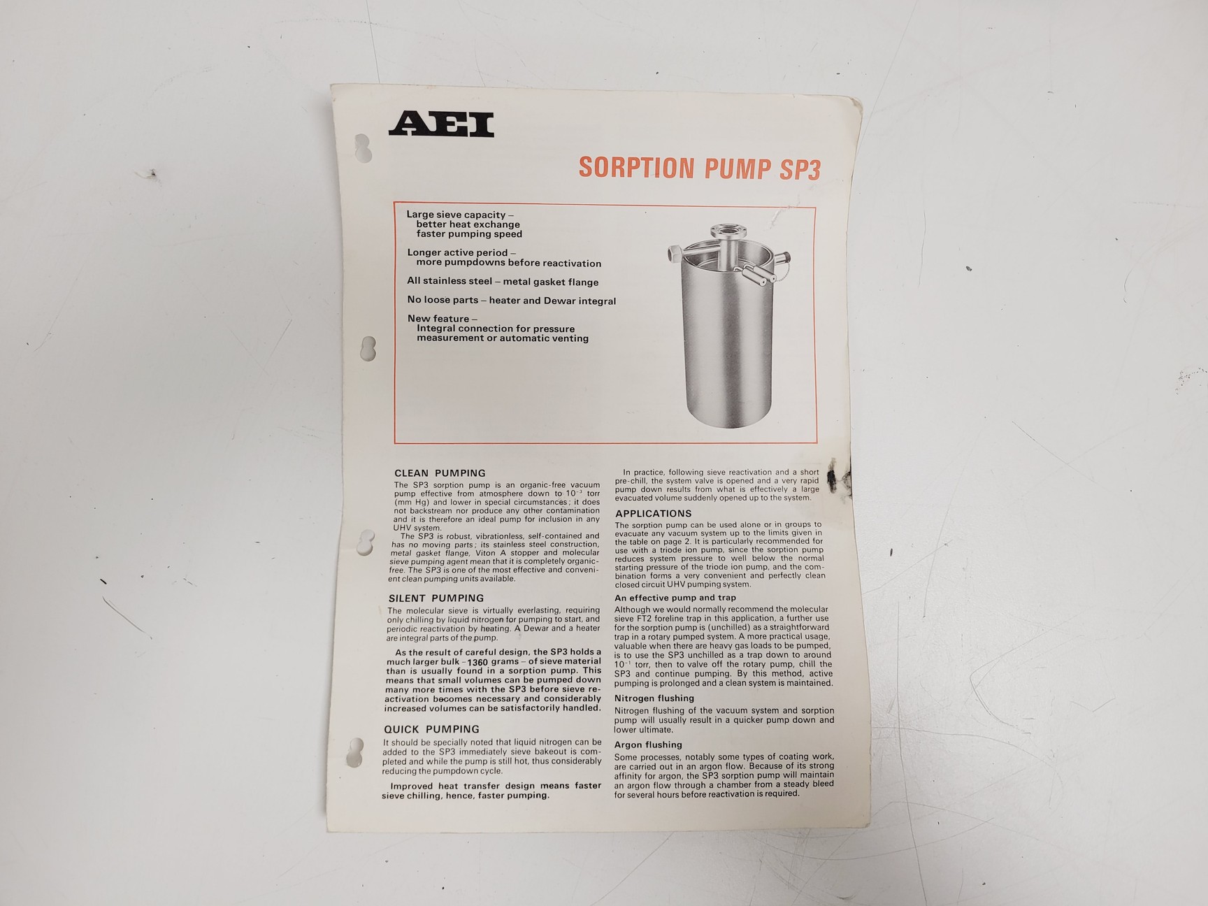 Image of AEI SP3 VRD38 Sorption Pump