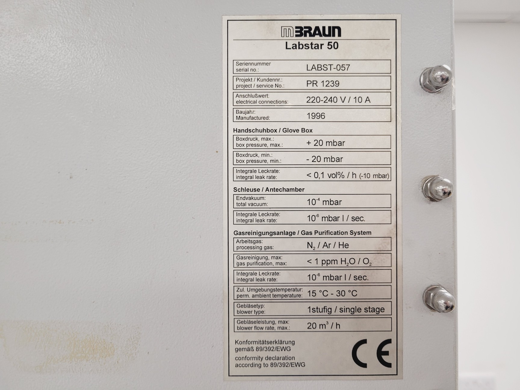 Image of MBraun Labstar 50 Glove Box Workstation