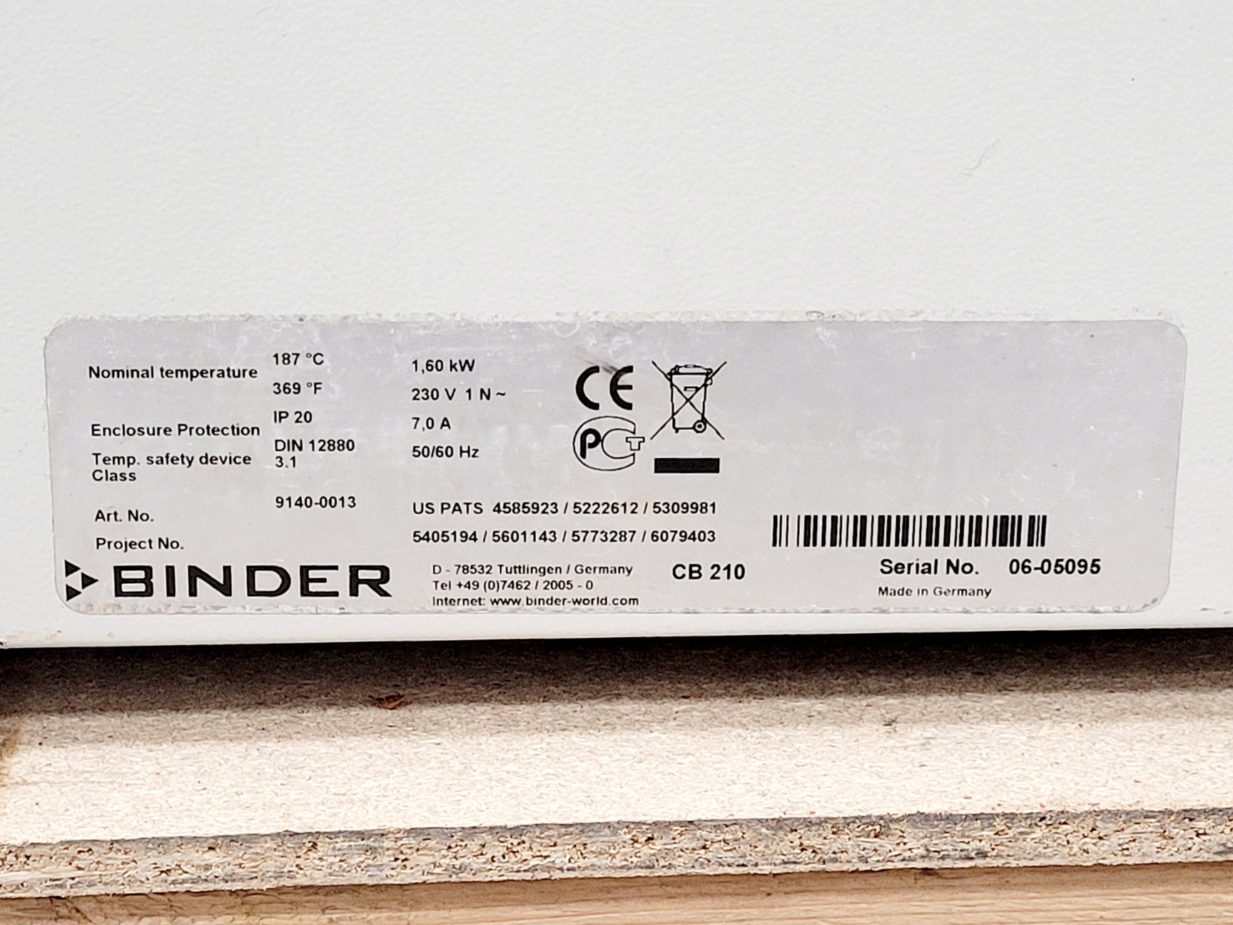 Image of Binder CB 210 Incubator Lab