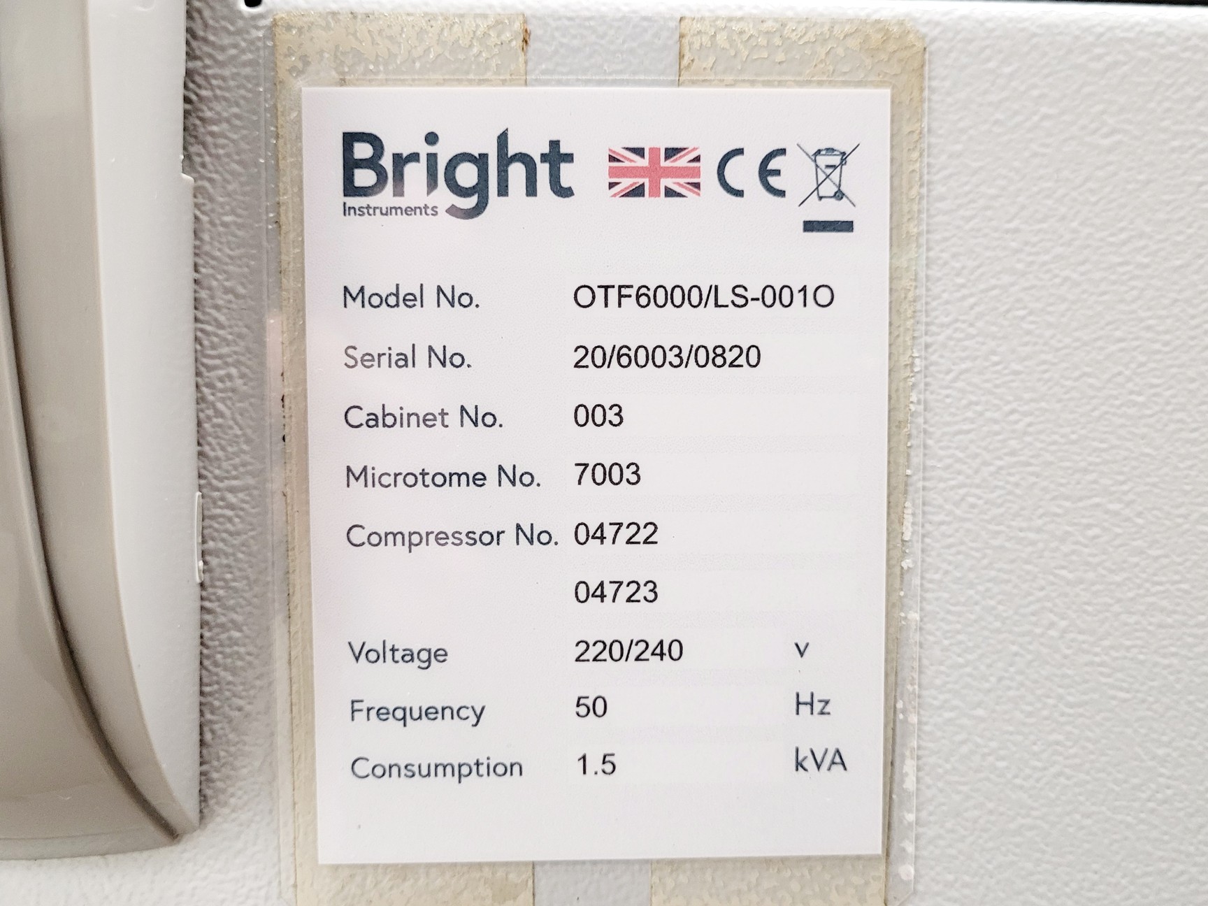 Image of Bright Model OTF6000 Cryostat w/ 2x Cryo-m-bed, 7 x Object Holders & Accessories