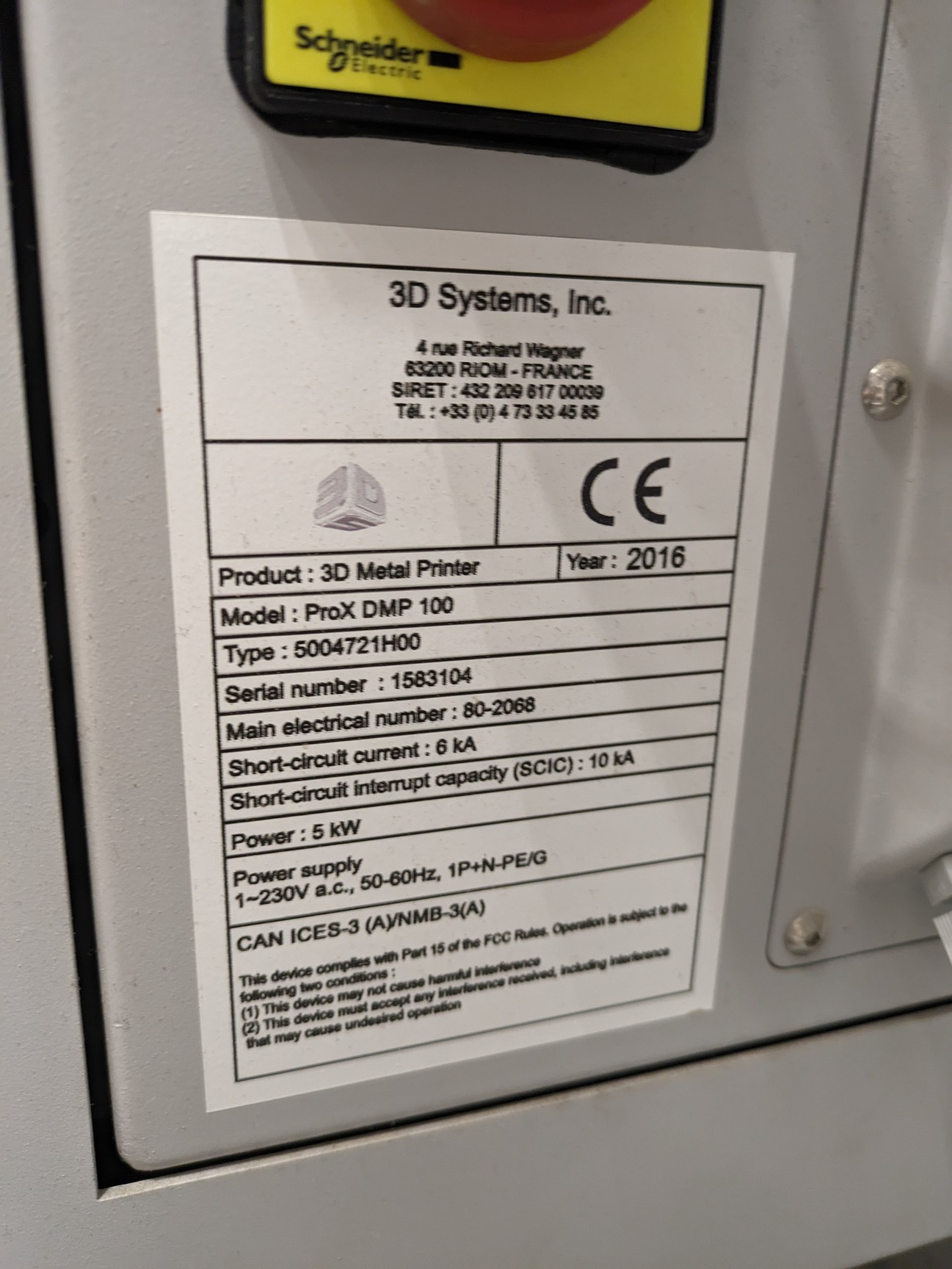 Image of 3D Systems ProX 100 Metal 3D Printing System w/ Powder Handling & Furnace Pack 