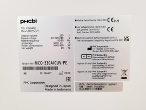 Thumbnail image of PCHBI MCO-230AICUV-PE CO2 Incubator (2022) Lab
