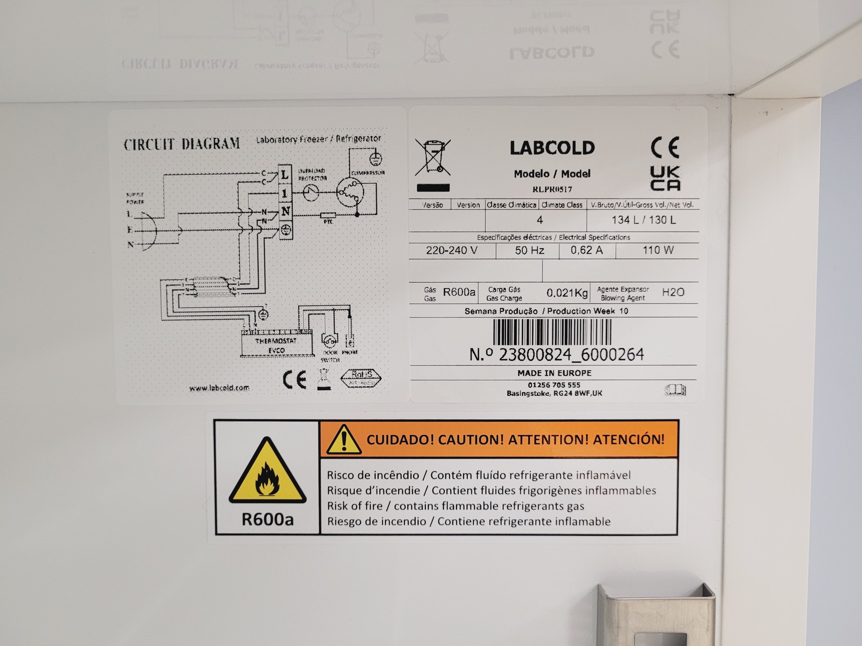 Image of Labcold RLPRO0517 Laboratory Fridge Refrigerator